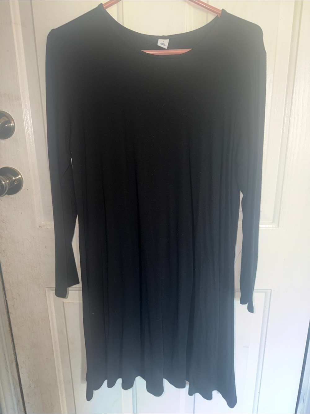 Old Navy Black Long Sleeve Swing Dress